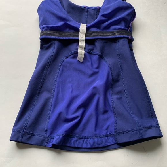 Sz. 0 Lululemon bluish purple tank top w mesh back - Picture 9 of 15
